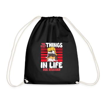 Cat RESCUE ANIMAL RIGHTS RESCUE Cat ADOPTION - Drawstring Bag - black - Front