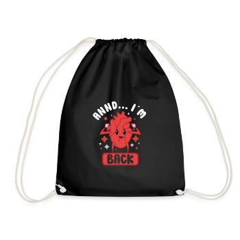 Heart Attack Open Heart Surgery Heart Surgery Gift - Turnbeutel - Schwarz - Vorne