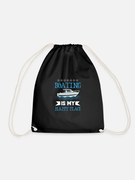 Boating Dad Boat Captain Pontoon Sailor Cruising - Turnbeutel - Schwarz