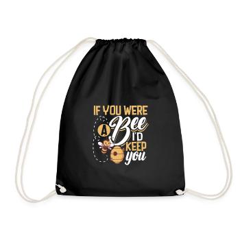 Honey Bee Beekeeping Beekeeper Honeybee Beekeeping - Drawstring Bag - black - Front