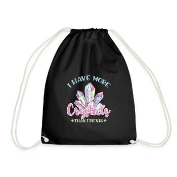 Cristaux et pierres de guérison par les cristaux - Sac de sport léger - noir - Devant