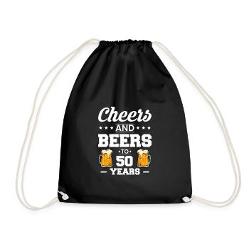 Cheers And Beers To 50 Years 1973 Shirt - Drawstring Bag - black - Front