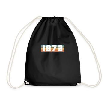 50e anniversaire Retro Vintage 1973 Chemise - Sac de sport léger - noir - Devant