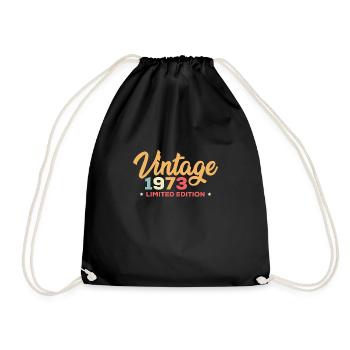 50e anniversaire Vintage Retro 1973 Chemise - Sac de sport léger - noir - Devant