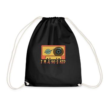 Cassette Type Vintage Cassette Retro Cassette Love - Drawstring Bag - black - Front