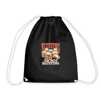 Poker Casino Joueur de poker Jeu de roulette - Sac de sport léger - noir - Devant