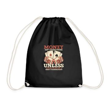 Poker Casino Joueur de poker Jeu de roulette - Sac de sport léger - noir - Devant