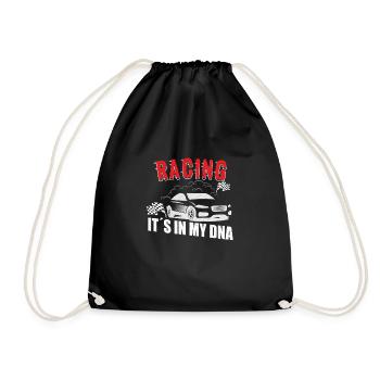 Race Car Dirt Track Racing Funny Racer Race Car - Drawstring Bag - black - Front