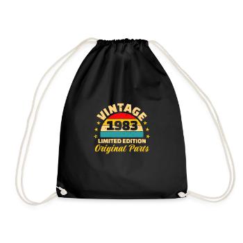 Vintage 1983 Limited Edition Original Parts - Drawstring Bag - black - Front