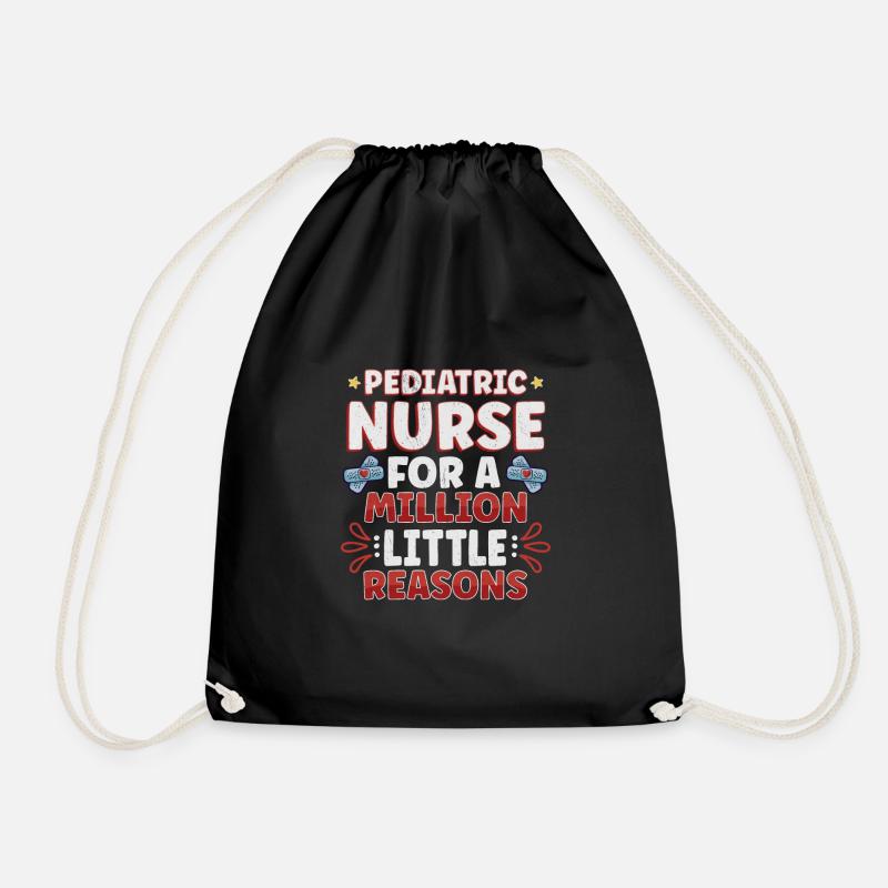 Pediatric Nurse Pediatric Nursing Tiny Human Nurse - Turnbeutel - Schwarz
