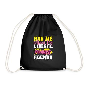 Feminism Girl Power Pro-choice Pro Abortion - Drawstring Bag - black - Front