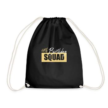 60th Birthday Squad Shirt Geschenk 1963 - Turnbeutel - Schwarz - Vorne