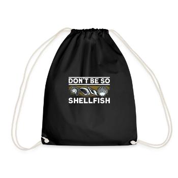 seashells shell collector shell collecting Gift - Drawstring Bag - black - Front