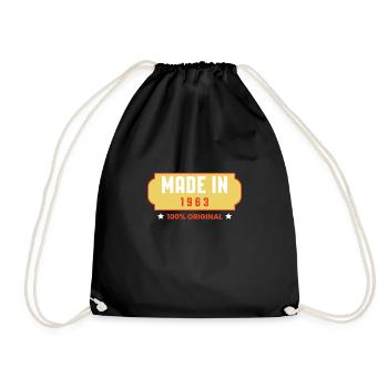 Fabriqué en 1963 60e anniversaire Cadeau de chemise - Sac de sport léger - noir - Devant