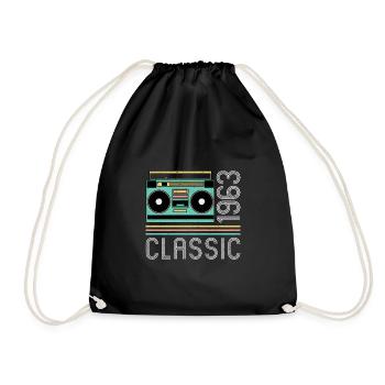 Vintage Radio1963 60th Birthday Shirt Cadeau - Sac de sport léger - noir - Devant