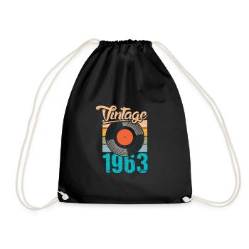 Vintage 1963 Record 60th Birthday Shirt - Sac de sport léger - noir - Devant