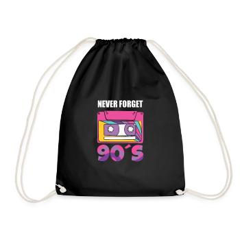 Cassette Type Vintage Cassette Retro Cassette Love - Drawstring Bag - black - Front