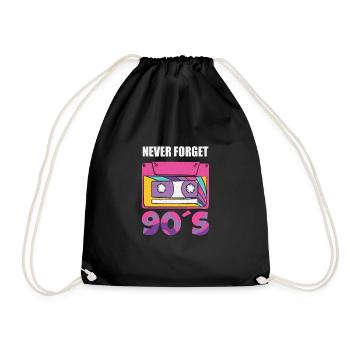 Cassette Type Vintage Cassette Retro Cassette Love - Drawstring Bag - black - Front