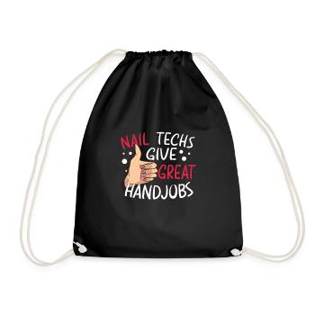 Nail Tech Nail Technician Manicurist Nails Artist - Drawstring Bag - black - Front