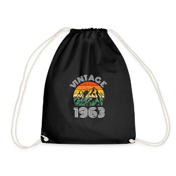 Vintage Retro 1963 60th Birthday Cadeau - Sac de sport léger - noir - Devant