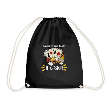 Poker Casino Joueur de Poker Jeu Roulette Cadeau - Sac de sport léger - noir - Devant