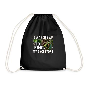 Family tree Family historians Genealogy Genealogist - Drawstring Bag - black - Front