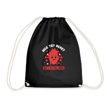 Open Heart Surgery Heart Surgery Survivor Gift - Drawstring Bag - black - Front