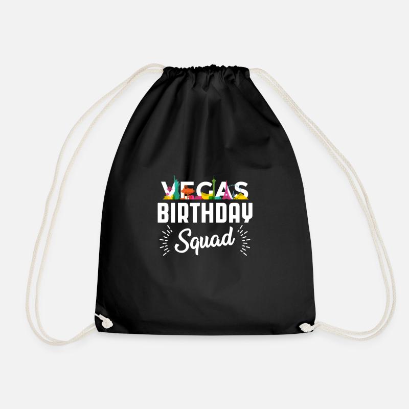 Vegas Birthday Squad Shirt Geschenk - Turnbeutel - Schwarz