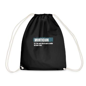 Mortician Definition Shirt Gift Undertaker - Sac de sport léger - noir - Devant