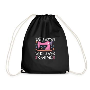 Sewing Machine Funny Sewing Sewing Sewing Fan Hobby - Drawstring Bag - black - Front