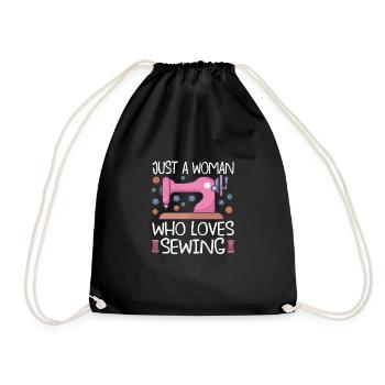 Sewing Machine Funny Sewing Sewing Sewing Fan Hobby - Drawstring Bag - black - Front