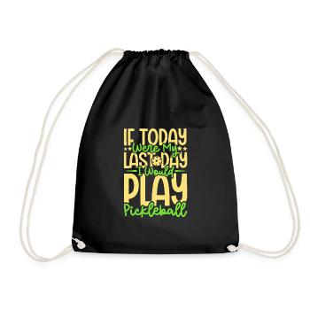 Pickleball Player Pickleball Paddle Pickleball - Turnbeutel - Schwarz - Vorne