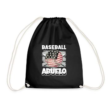 Baseball Abuelo Shirt Gift Grandpa Grandpa - Drawstring Bag - black - Front