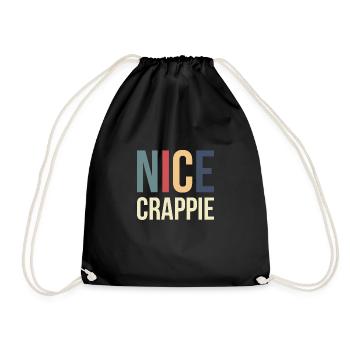 Nice Crappie Shirt Geschenk - Turnbeutel - Schwarz - Vorne