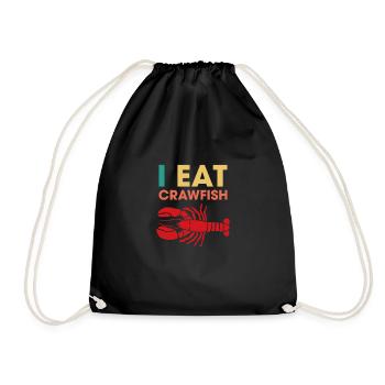 I Eat Crawfish - Drawstring Bag - black - Front