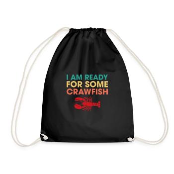 Je suis prêt pour une chemise d’écrevisse - Sac de sport léger - noir - Devant