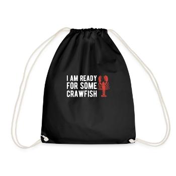 Je suis prêt pour une chemise d’écrevisse - Sac de sport léger - noir - Devant