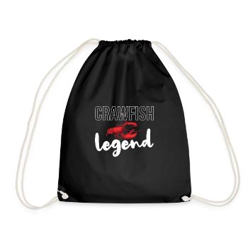 Crawfish Legend Shirt Gift - Drawstring Bag - black - Front