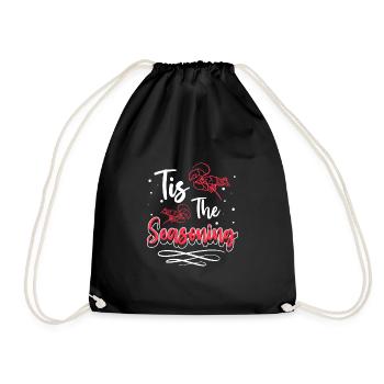 Tis The Seasoning Crawfish Shirt - Drawstring Bag - black - Front