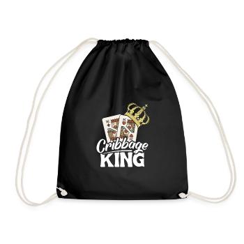 Cribbage King Chemise Cadeau - Sac de sport léger - noir - Devant