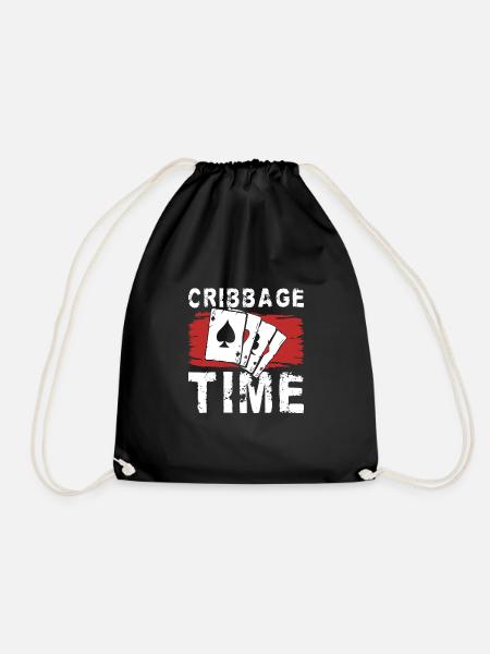 Cribbage Time Shirt Geschenk - Turnbeutel - Schwarz