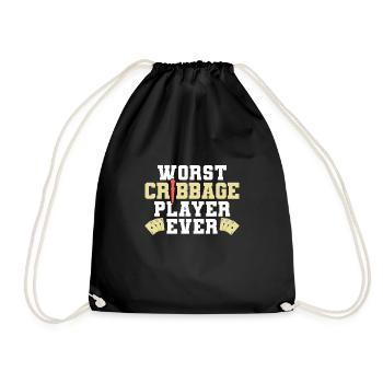 Le pire joueur de cribbage de tous les temps cadeau de maillot - Sac de sport léger - noir - Devant
