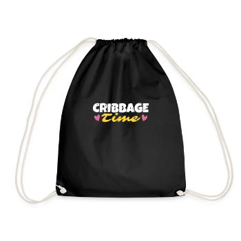 Cribbage Time Shirt Cadeau - Sac de sport léger - noir - Devant