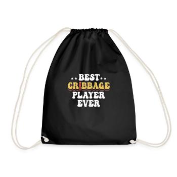 Meilleur joueur de cribbage Cadeau de maillot - Sac de sport léger - noir - Devant