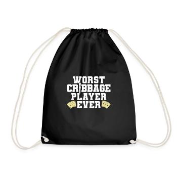 Le pire joueur de cribbage de tous les temps cadeau de maillot - Sac de sport léger - noir - Devant