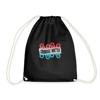 Cribbage Matter Shirt Geschenk - Turnbeutel - Schwarz - Vorne