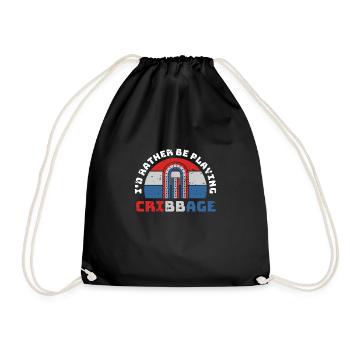 Je préfère jouer au cadeau de chemise de cribbage - Sac de sport léger - noir - Devant