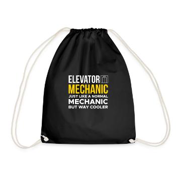 Elevator Mechanic Just Like A Normal - Drawstring Bag - black - Front