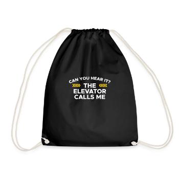 Pouvez-vous l’entendre? L’ascenseur m’appelle - Sac de sport léger - noir - Devant