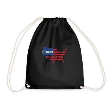 Mécanicien d’ascenseur USA Flag America Flag - Sac de sport léger - noir - Devant